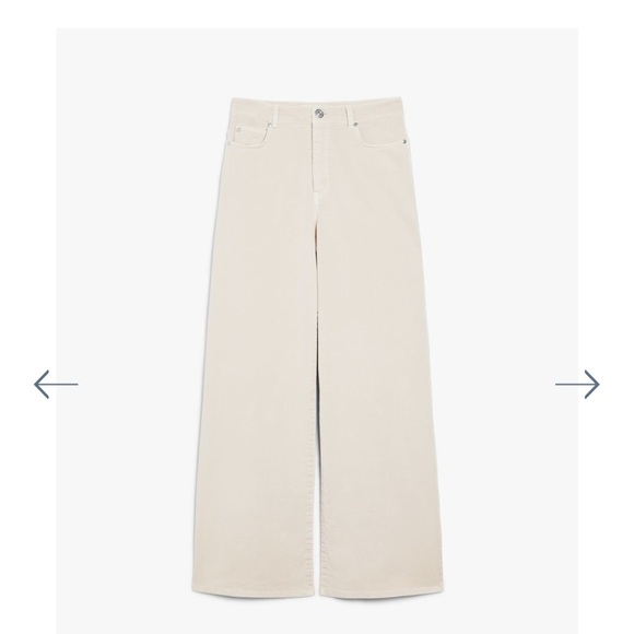 $295 Weekend Maxmara COTTON DRILL WIDE-LEG
TROUSERS size 10 color sand NWT - Picture 1 of 7